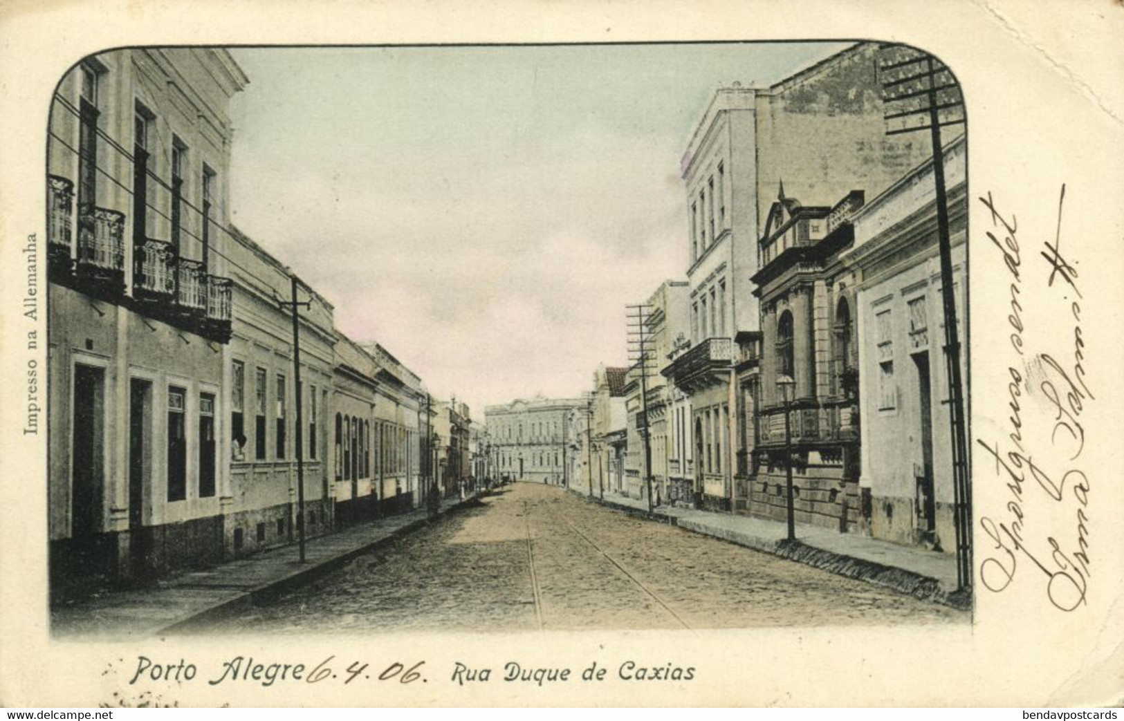 Brazil, PORTO ALEGRE, Rua Duque De Caxias (1906) Postcard - Porto Alegre