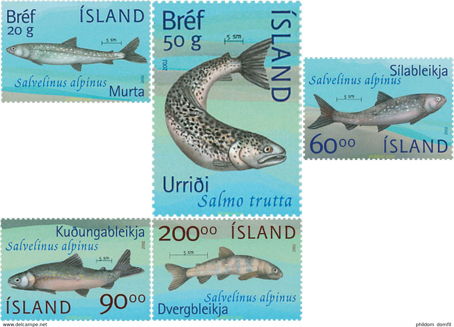 101046 MNH ISLANDIA 2002 PECES DEL LAGO THINGVELLIR - Collections, Lots & Series