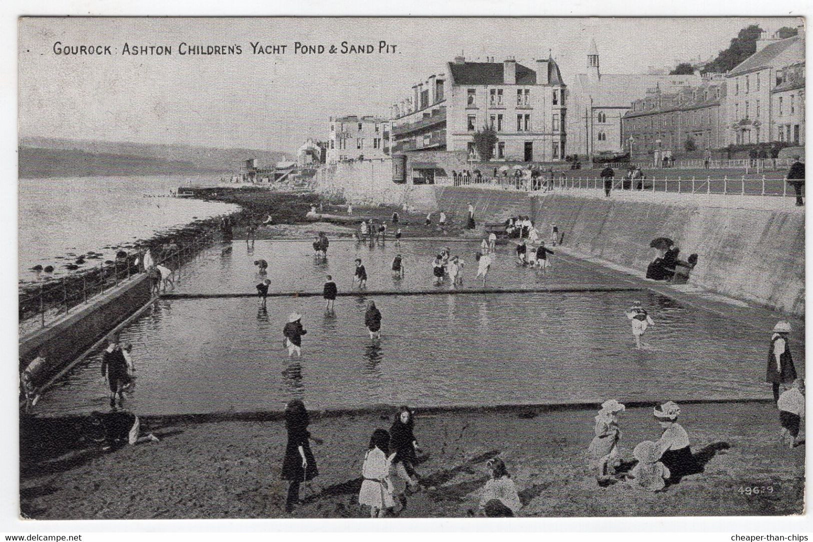 GOUROCK - Ashton Children's Yacht Pond & Sand Pit - Photochrom Grano 49629 - Renfrewshire