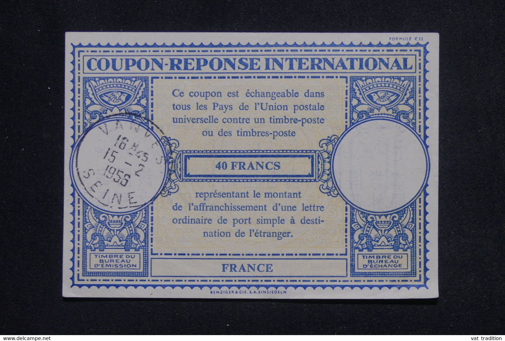 FRANCE - Coupon Réponse De Vanves En 1956 - L 134541 - Antwortscheine