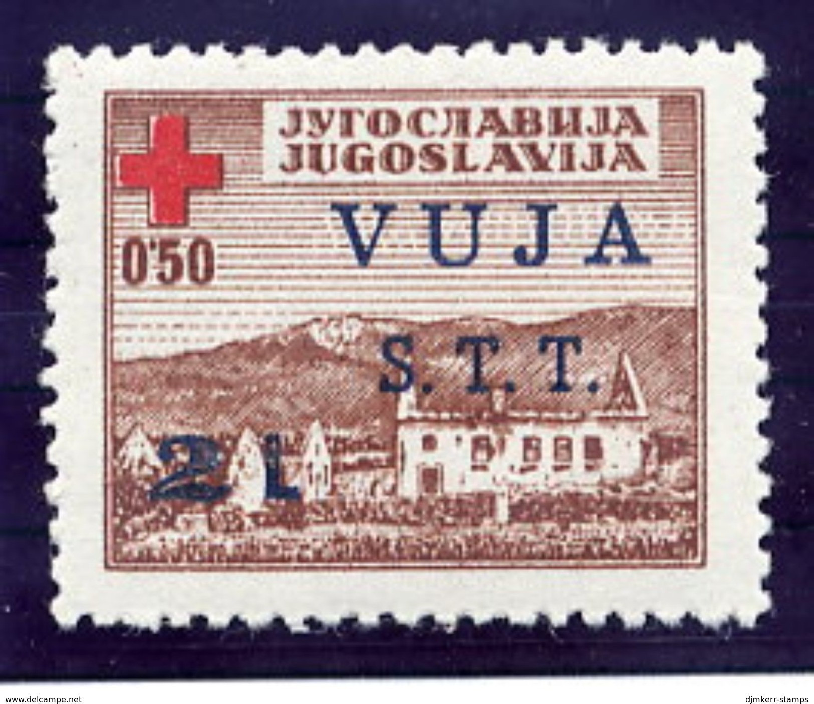 TRIESTE ZONE B 1948 Red Cross  Postal Tax Stamp MNH / **.  Michel 1 - Neufs