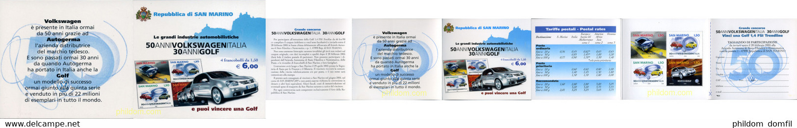 149109 MNH SAN MARINO 2004 50 ANIVERSARIO DE VOLKSWAGEN EN ITALIA - Gebraucht