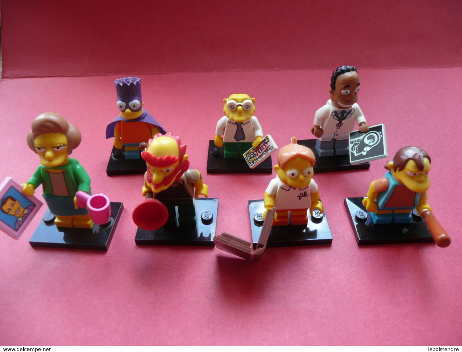 LOT 7 FIGURINE LEGO THE SIMPSONS EDNA WILLIE MARTIN PRINCE NELSON MUNTZ  BARTMAN HANS MOLEMAN DR HIBBERT DE 71005 71009 - Figures