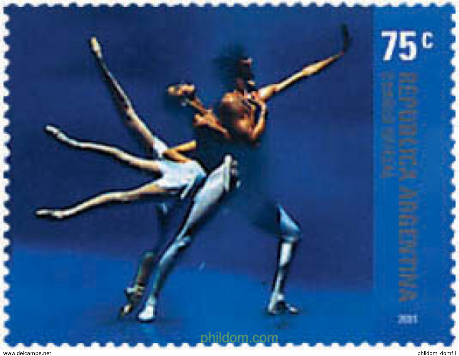 87110 MNH ARGENTINA 2001 DIA DE LOS BAILARINES - Danza