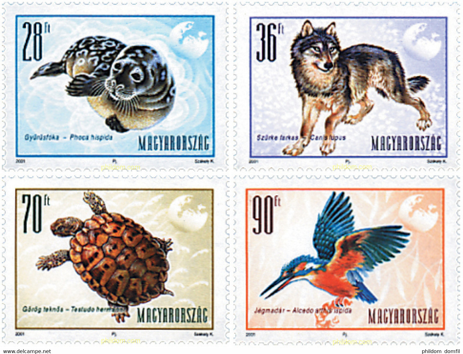 78211 MNH HUNGRIA 2001 FAUNA DE EUROPA - Used Stamps