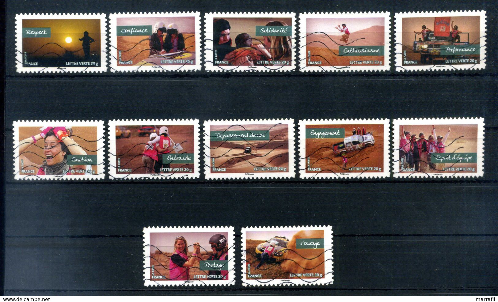 2013 FRANCIA SET USATO 5360/5371 Festa Della Donna - Used Stamps