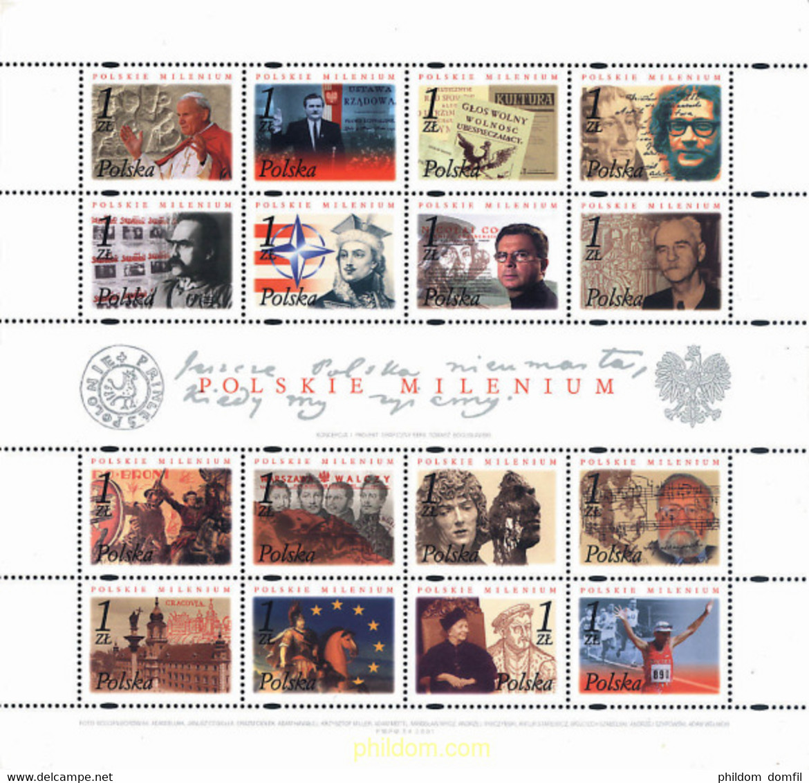 170728 MNH POLONIA 2001 EL MILENIO POLACO - Ohne Zuordnung