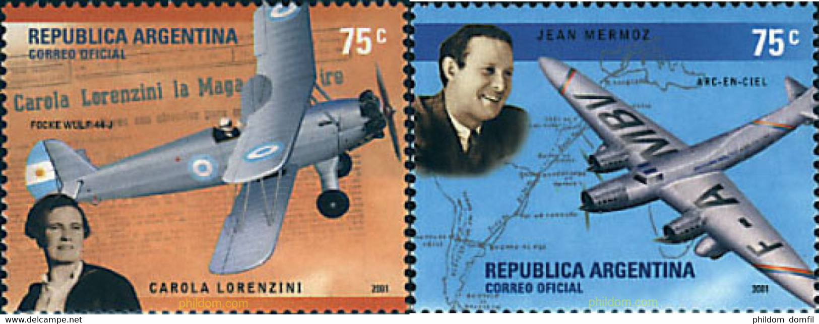 88026 MNH ARGENTINA 2001 AVIACION - Used Stamps