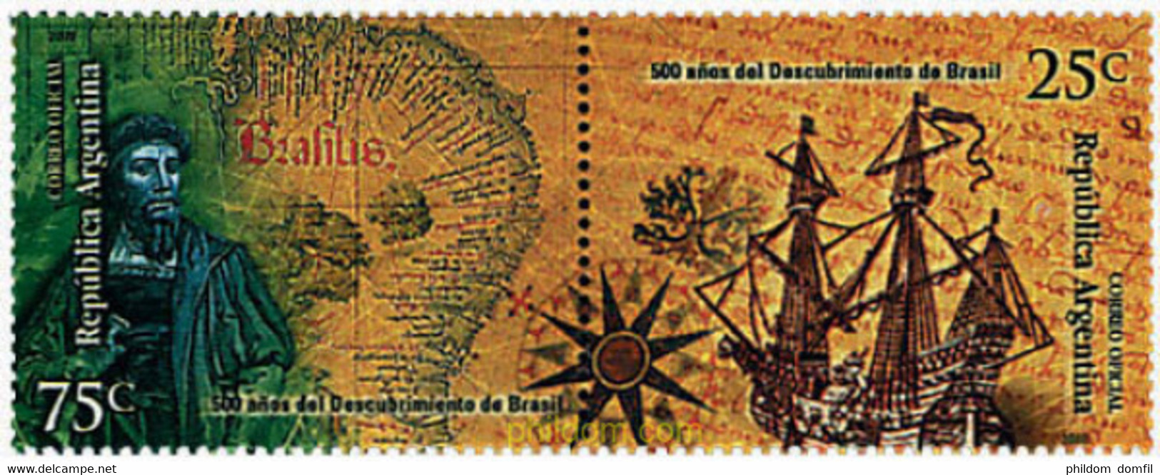 5434 MNH ARGENTINA 2000 500 ANIVERSARIO DEL DESCUBRIMIENTO DEL BRASIL - Used Stamps