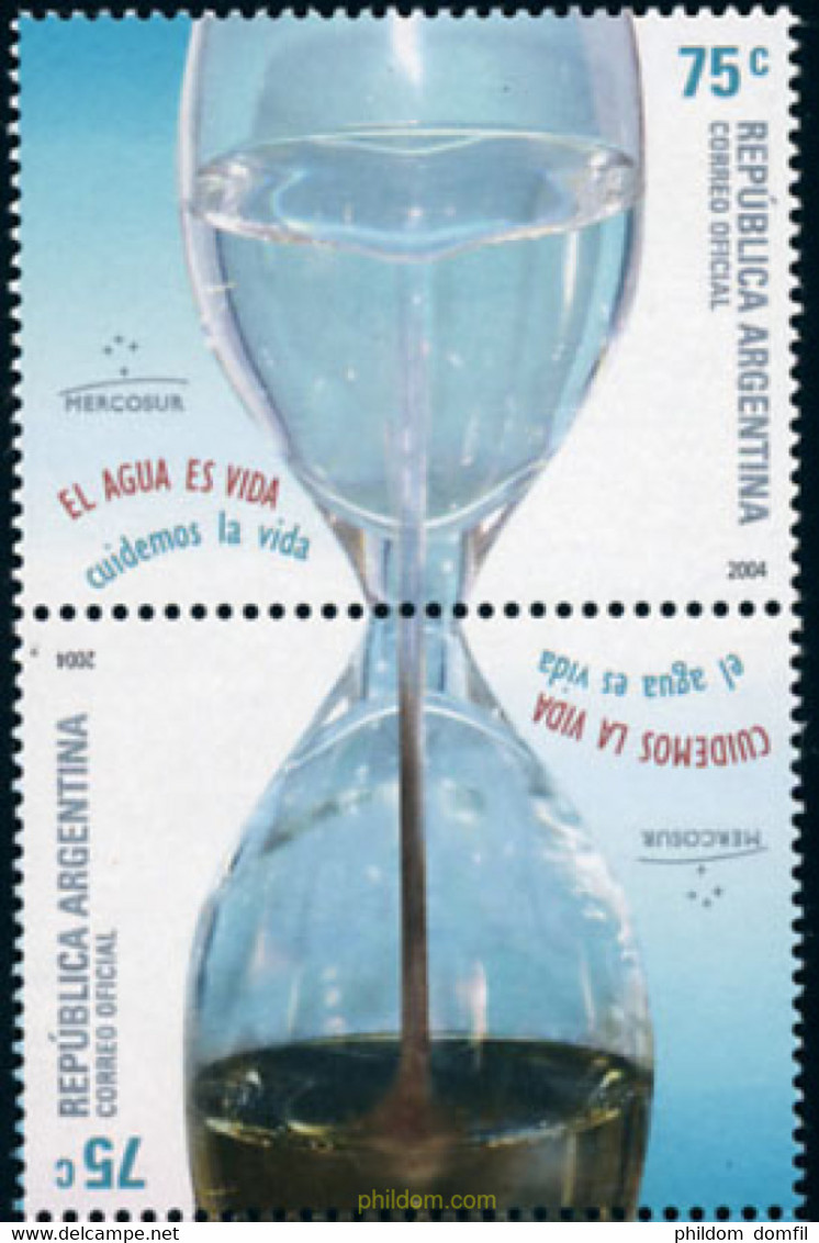 169090 MNH ARGENTINA 2004 MERCOSUR. EL AGUA ES VIDA - Usados