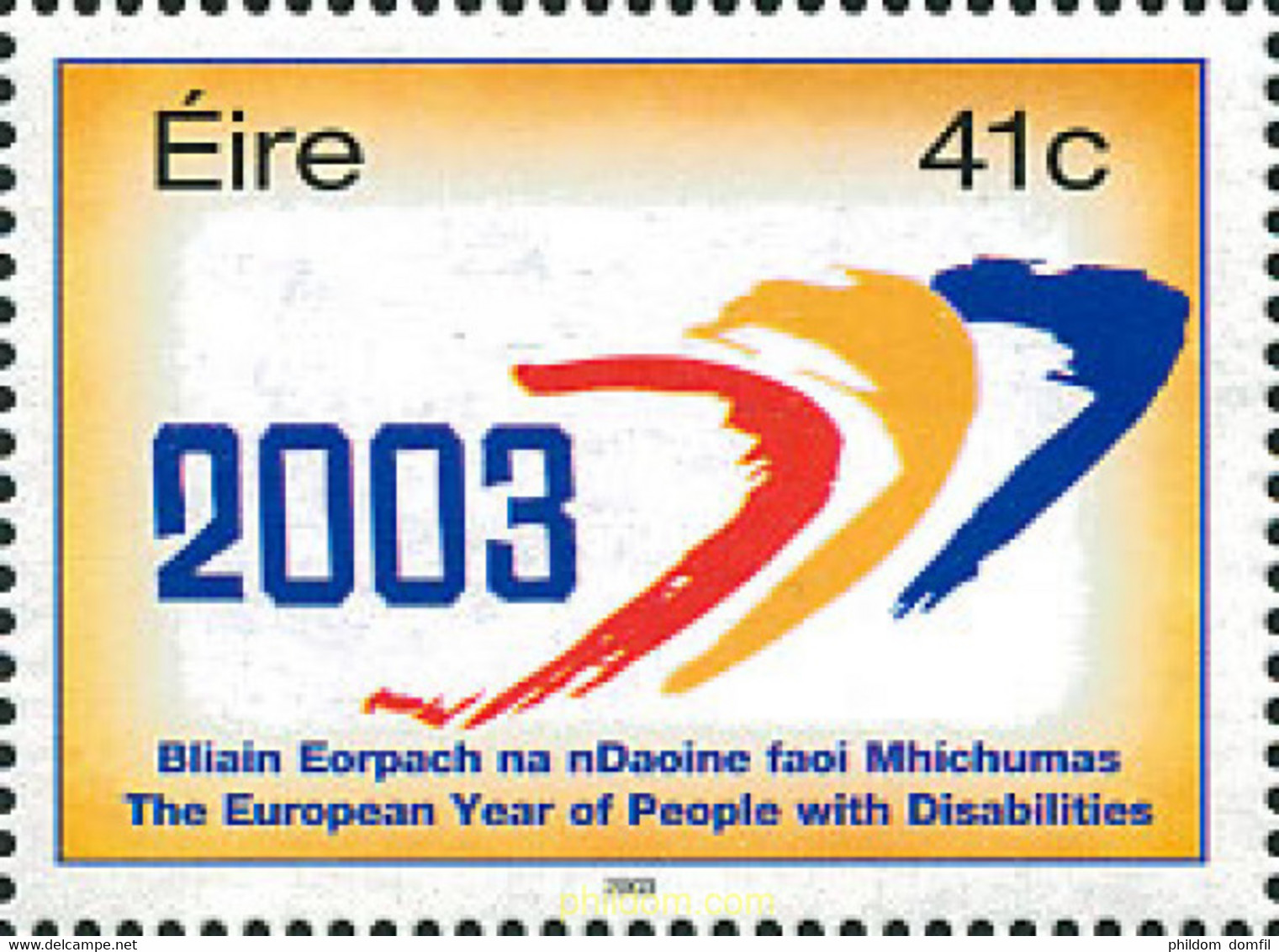 124945 MNH IRLANDA 2003 AÑO EUROPEO DE LAS PERSONAS CON DISCAPACIDAD - Colecciones & Series