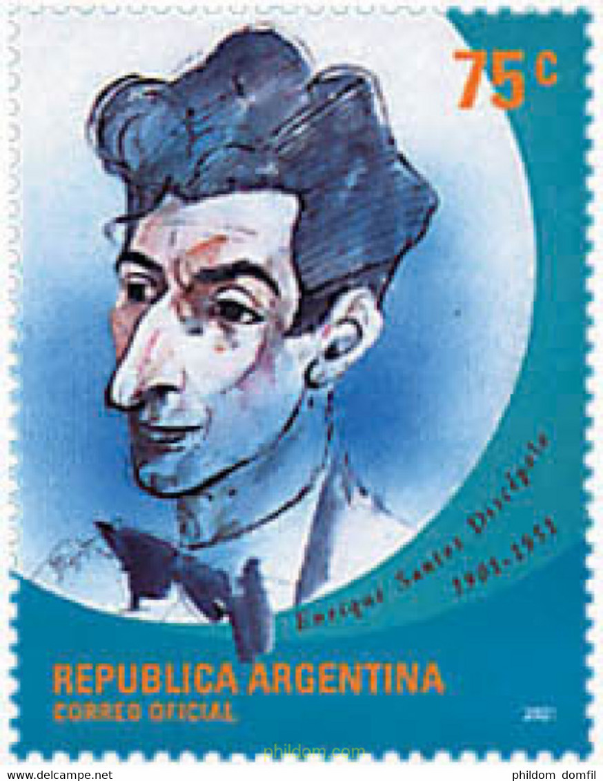 77983 MNH ARGENTINA 2001 CENTENARIO DEL NACIMIENTO DE ENRIQUE SANTOS DISCEPOLO - Usati