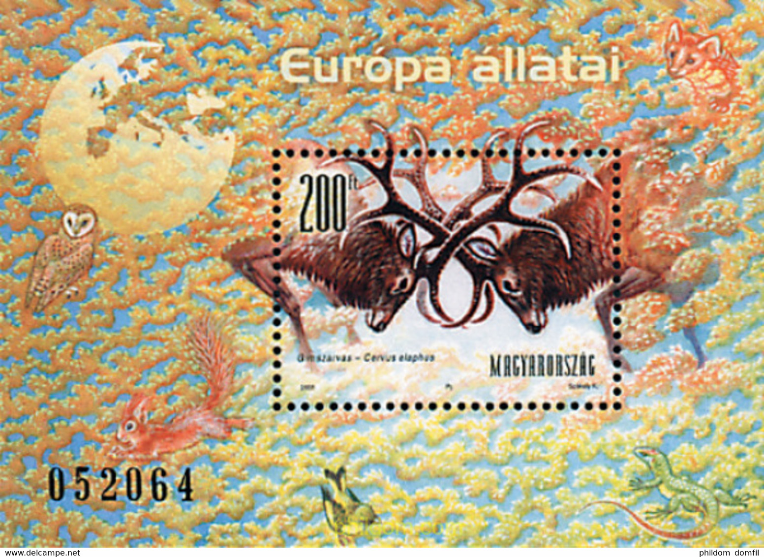 78212 MNH HUNGRIA 2001 FAUNA DE EUROPA - Used Stamps