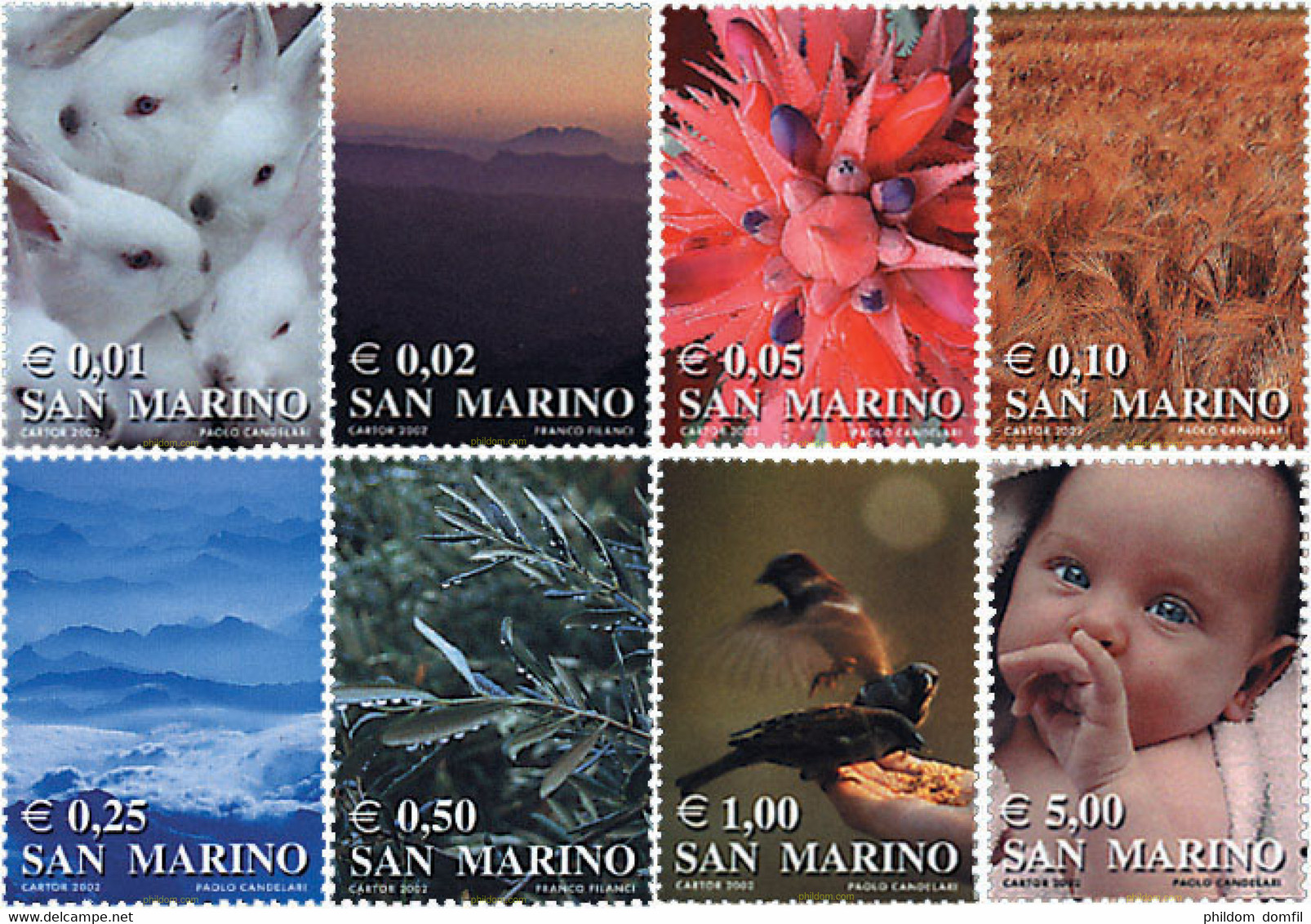 93188 MNH SAN MARINO 2002 LOS COLORES DE LA VIDA - Usati