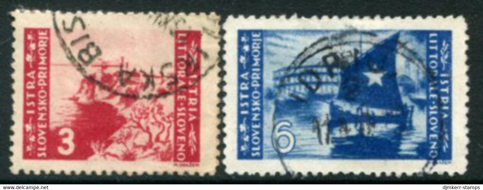 ISTRIA 1946 Definitive New Vlues 3, 6 L. Used.  Michel 53-54 - Used Stamps