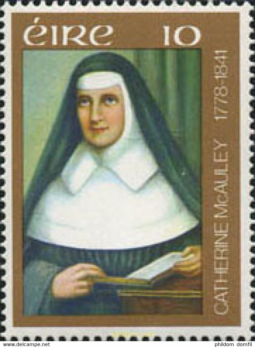 164769 MNH IRLANDA 1978 200 ANIVERSARIO DEL NACIMIENTO DE CATHERINE MCAULEY - Colecciones & Series