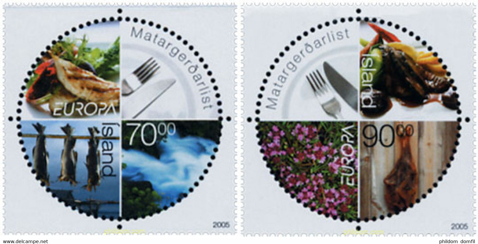 170413 MNH ISLANDIA 2005 EUROPA CEPT 2005 - GASTRONOMIA - Collections, Lots & Séries