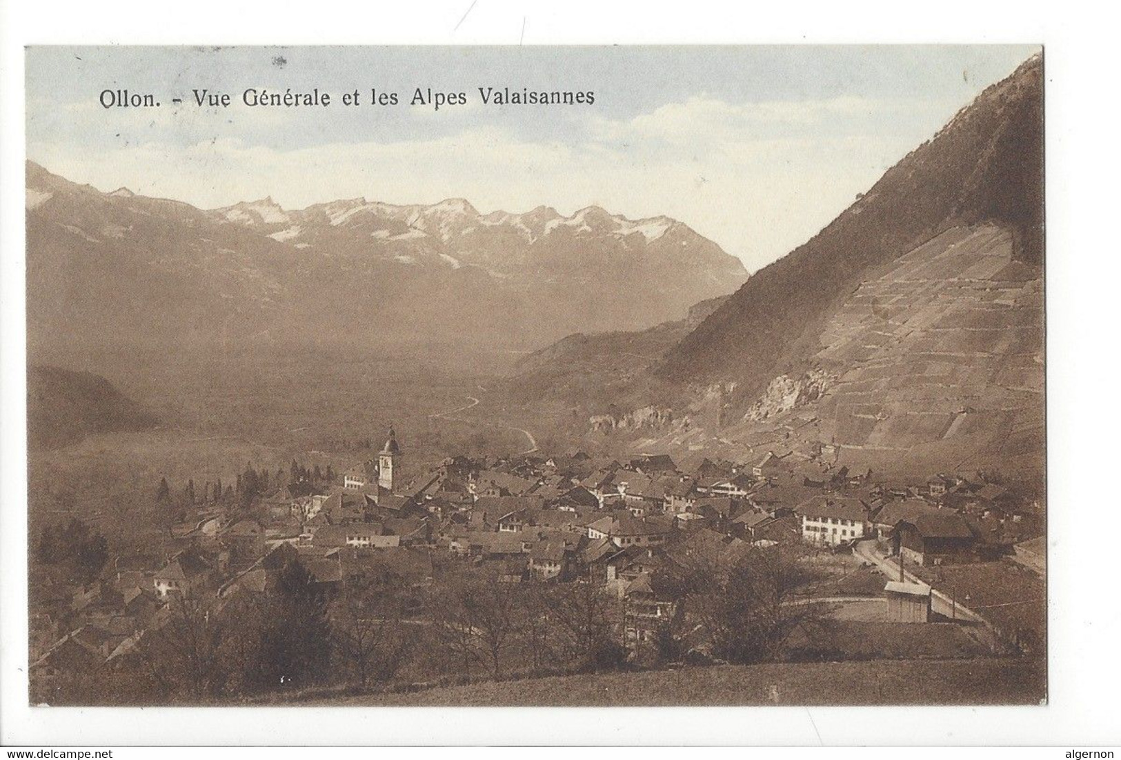 30743 - Ollon Vue Générale Et Les Alpes Valaisannes - Ollon