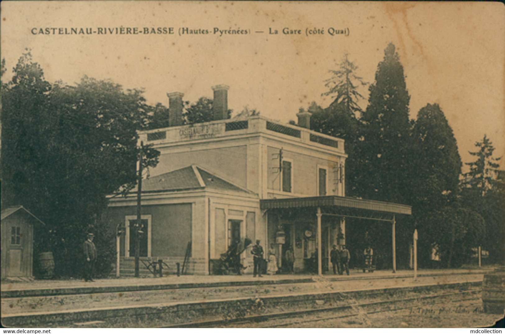 65 CASTELNAU RIVIERE BASSE / La Gare / CARTE ANIMEE - Castelnau Riviere Basse