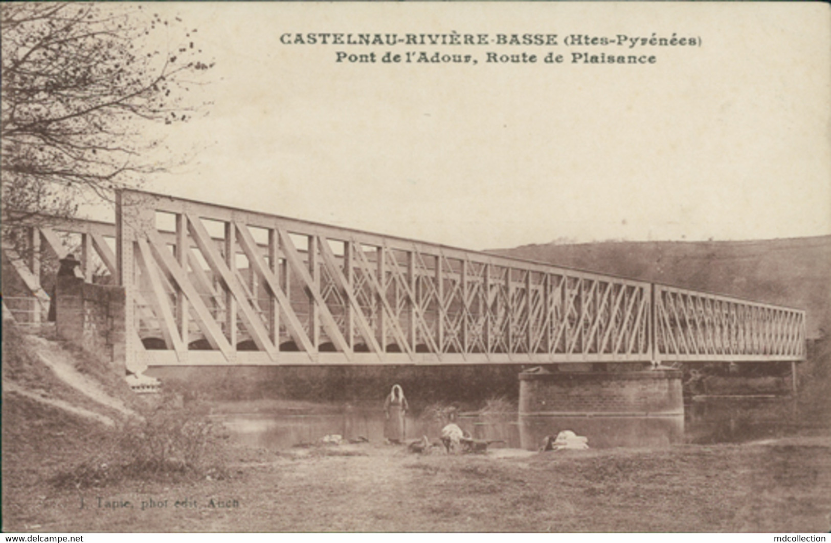 65 CASTELNAU RIVIERE BASSE / Pont De L'Adour / CARTE ANIMEE - Castelnau Riviere Basse
