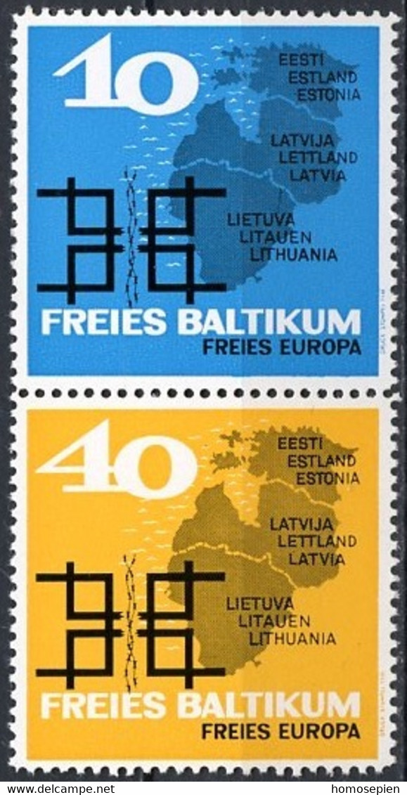 Pays Baltes - Baltischestaaten - Baltic States - Russie 1963 Y&T N°(1 à 2) - Michel N°(?) *** - Propagande - Se Tenant - Sonstige & Ohne Zuordnung