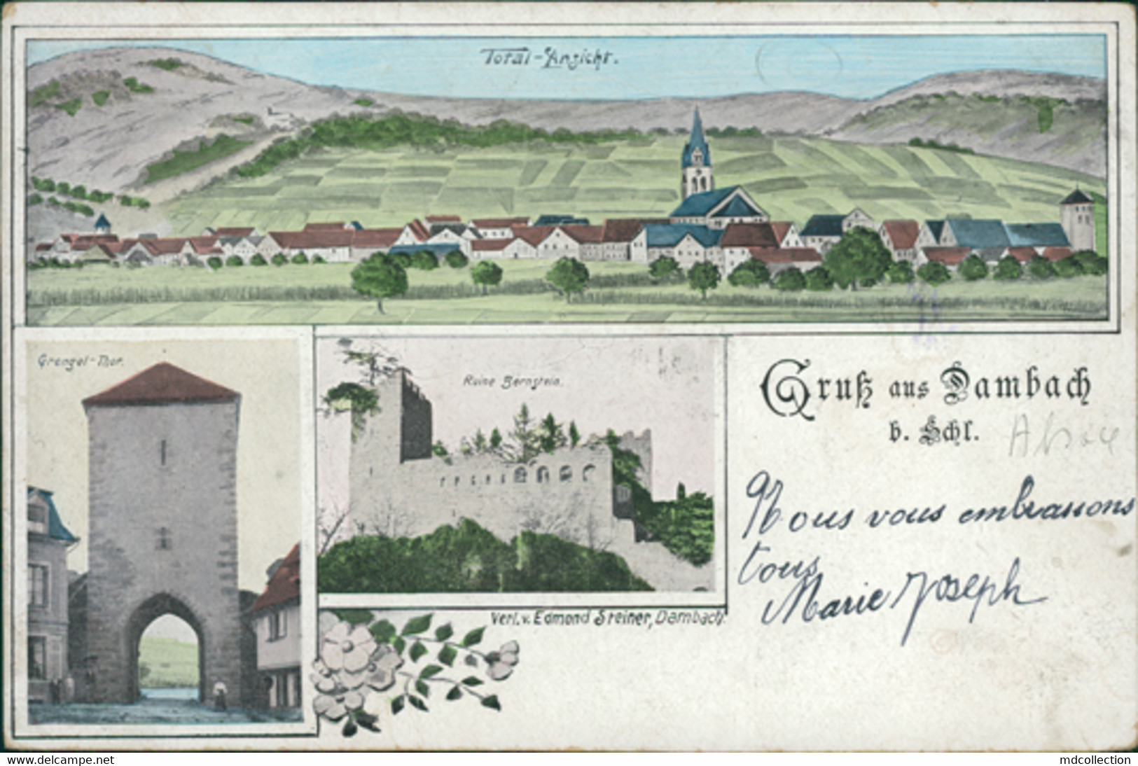 67 DAMBACH LA VILLE / Gruss Aus ... / CARTE COULEUR FANTAISIE MULTIVUES - Dambach-la-ville