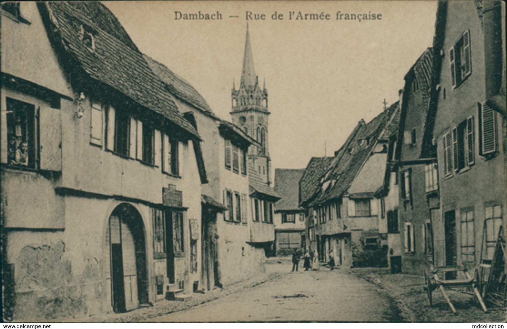 67 DAMBACH LA VILLE / Rue De L'Armés Française / CARTE ANIMEE - Dambach-la-ville