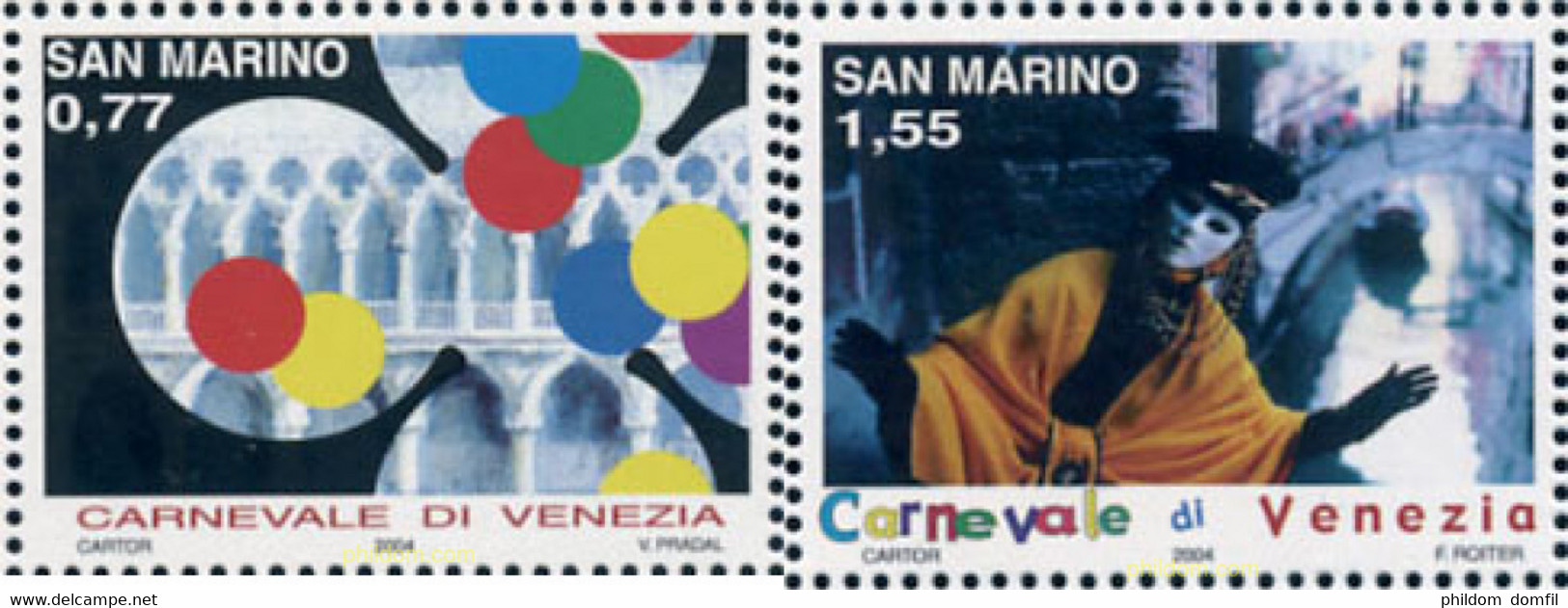 143529 MNH SAN MARINO 2004 CARNAVAL DE VENECIA - Oblitérés