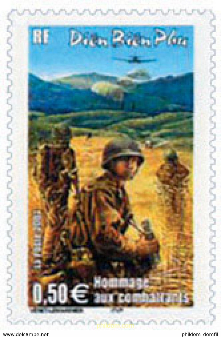 148773 MNH FRANCIA 2004 50 ANIVERSARIO DE LA BATALLA DE DIEN BIEN PHU - Fallschirmspringen