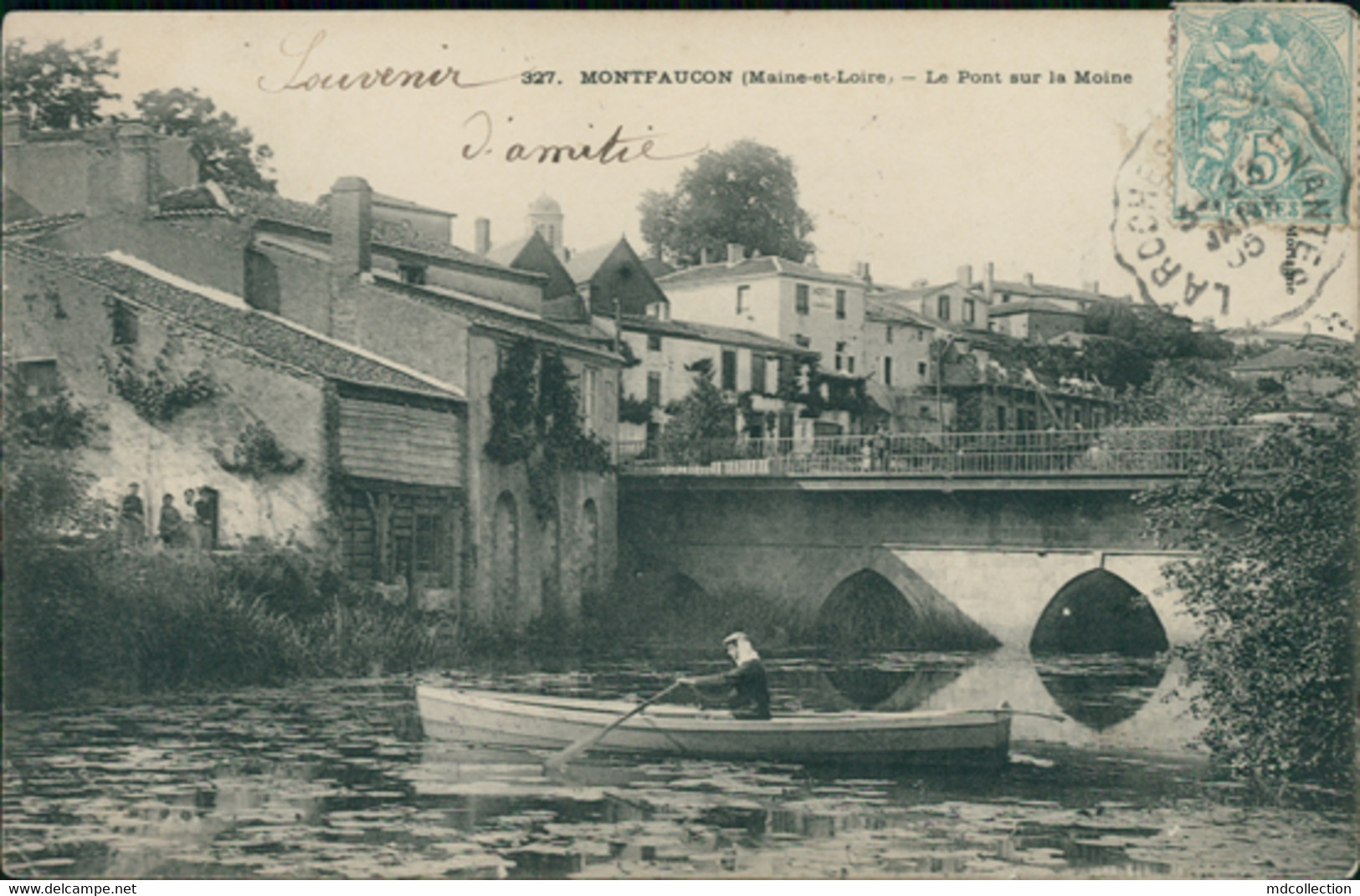 49 MONTFAUCON  MONTIGNE / Le Pont Sur La Moine / CARTE ANIMEE - Montfaucon