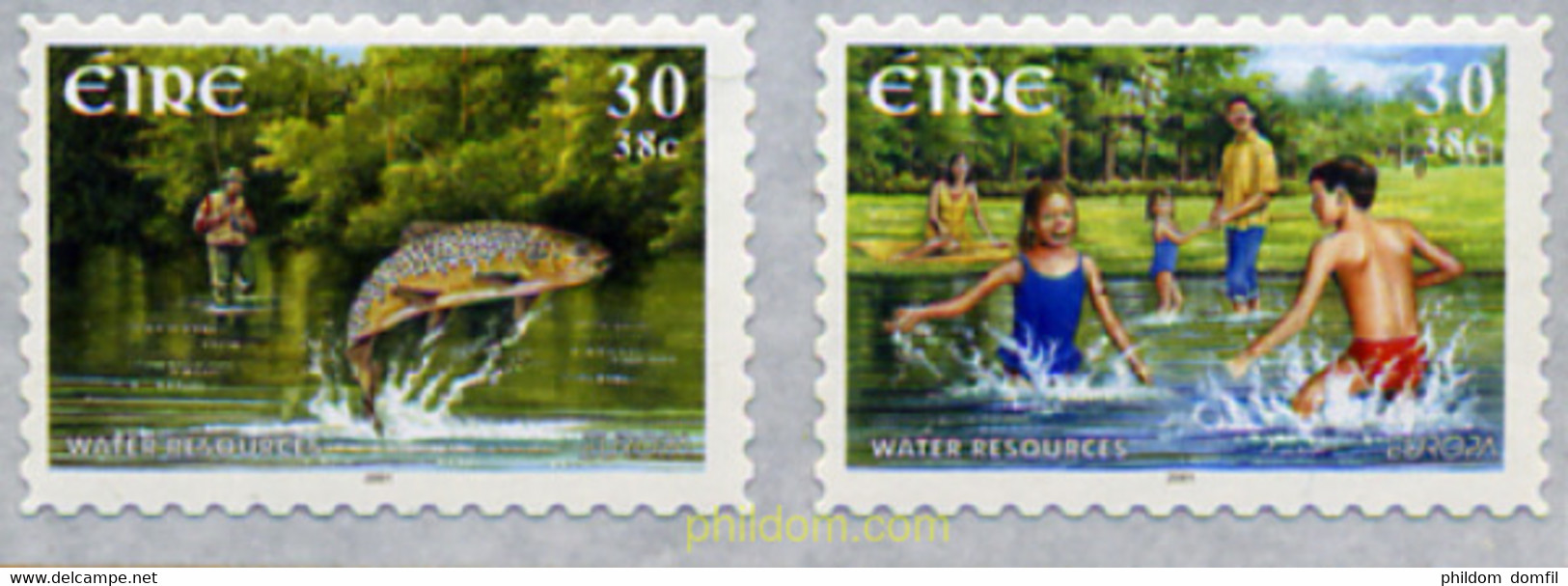 5535 MNH IRLANDA 2001 EUROPA CEPT. EL AGUA, RIQUEZA NATURAL - Colecciones & Series