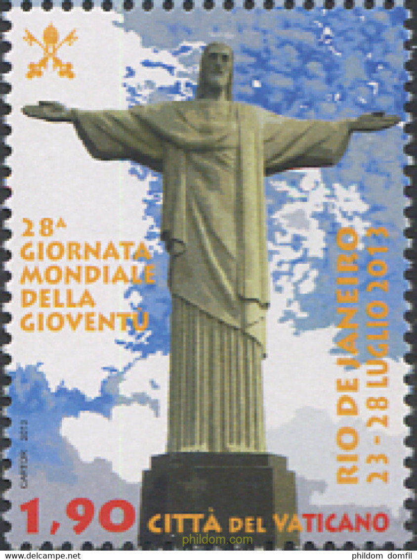 304124 MNH VATICANO 2013 XXVIII JORNADA MUNDIAL DE LA JUVENTUD - Usati