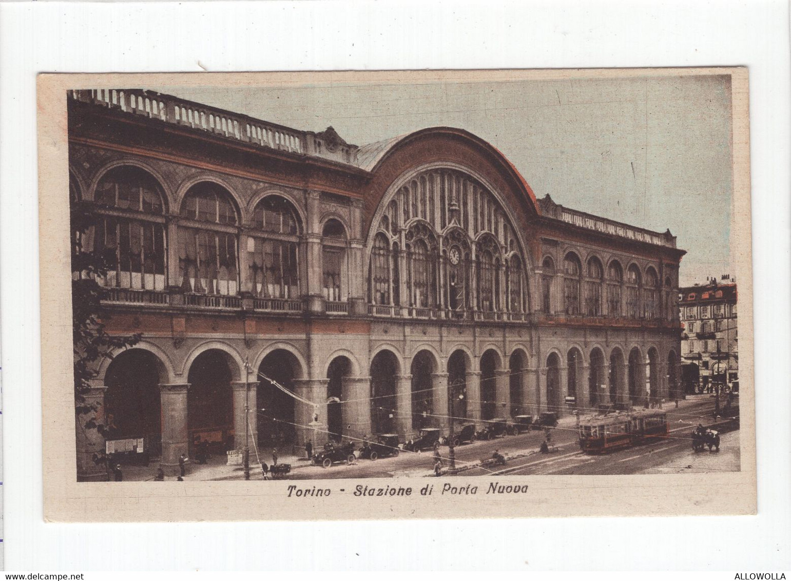 18685 " TORINO-STAZIONE DI PORTA NUOVA " ANIMATA-TRAMWAY-COLONNA DI TAXI-VERA FOTO-CART. POST. SPED.1931 - Stazione Porta Nuova