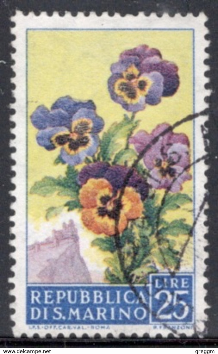 San Marino 1957 Single Stamp From The Wild Flowers Set  In Fine Used - Usati