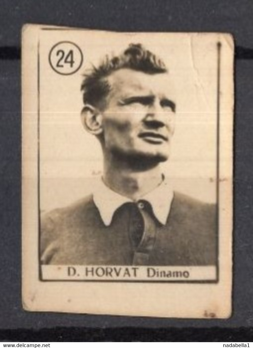 1950s YUGOSLAVIA,CROATIA,DINAMO ZAGREB,DRAGO HORVAT,VINTAGE FOOTBALL TRADING CARDS,3 X 4 Cm - 1950-1959