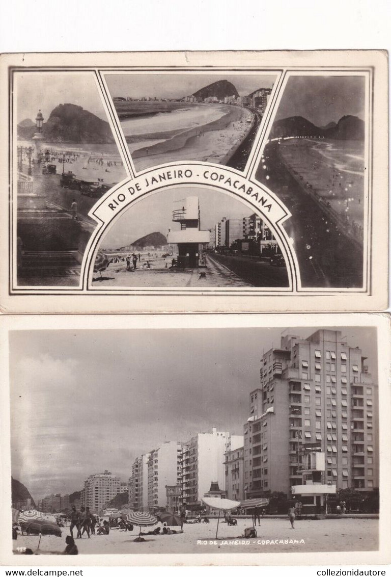 BRASIL - RIO DEJANEIRO - COPOCABANA - COPPIA DI CARTOLINE FP NUOVE - VEDUTE DI COPACABANA - Copacabana