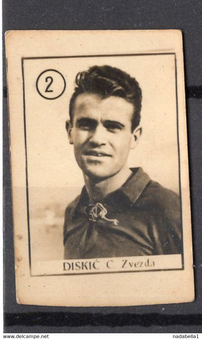 1950s YUGOSLAVIA,SERBIA,RED STAR BELGRADE,DESKIĆ,VINTAGE FOOTBALL TRADING CARDS,CRVENA ZVEZDA,3 X 4 Cm - 1950-1959