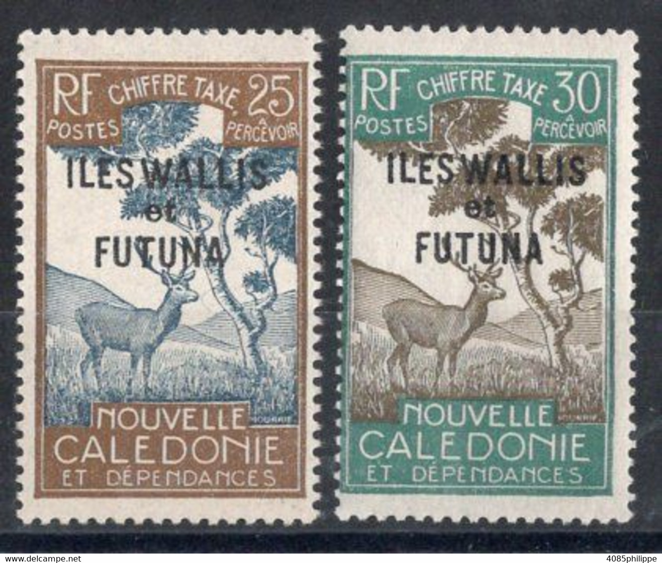 Wallis & Futuna Timbres-Taxe N°17 & 18** Neufs Sans Charnières TB Cote 4.50€ - Portomarken