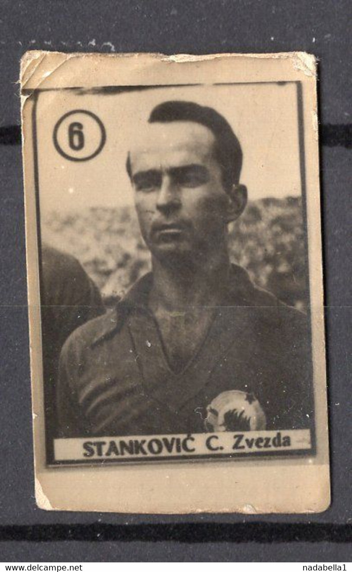 1950s YUGOSLAVIA,SERBIA,RED STAR BELGRADE,STANKOVIĆ,VINTAGE FOOTBALL TRADING CARDS,CRVENA ZVEZDA,3 X 4 Cm - 1950-1959