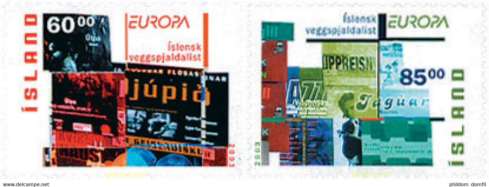 125914 MNH ISLANDIA 2003 EUROPA CEPT. ARTE DEL CARTEL - Collections, Lots & Séries