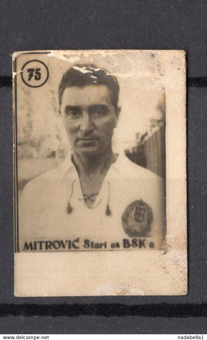 1950s YUGOSLAVIA,SERBIA,B.S.K. BELGRADE,MITROVIĆ,VINTAGE FOOTBALL TRADING CARDS,CRVENA ZVEZDA,3 X 4 Cm - 1950-1959