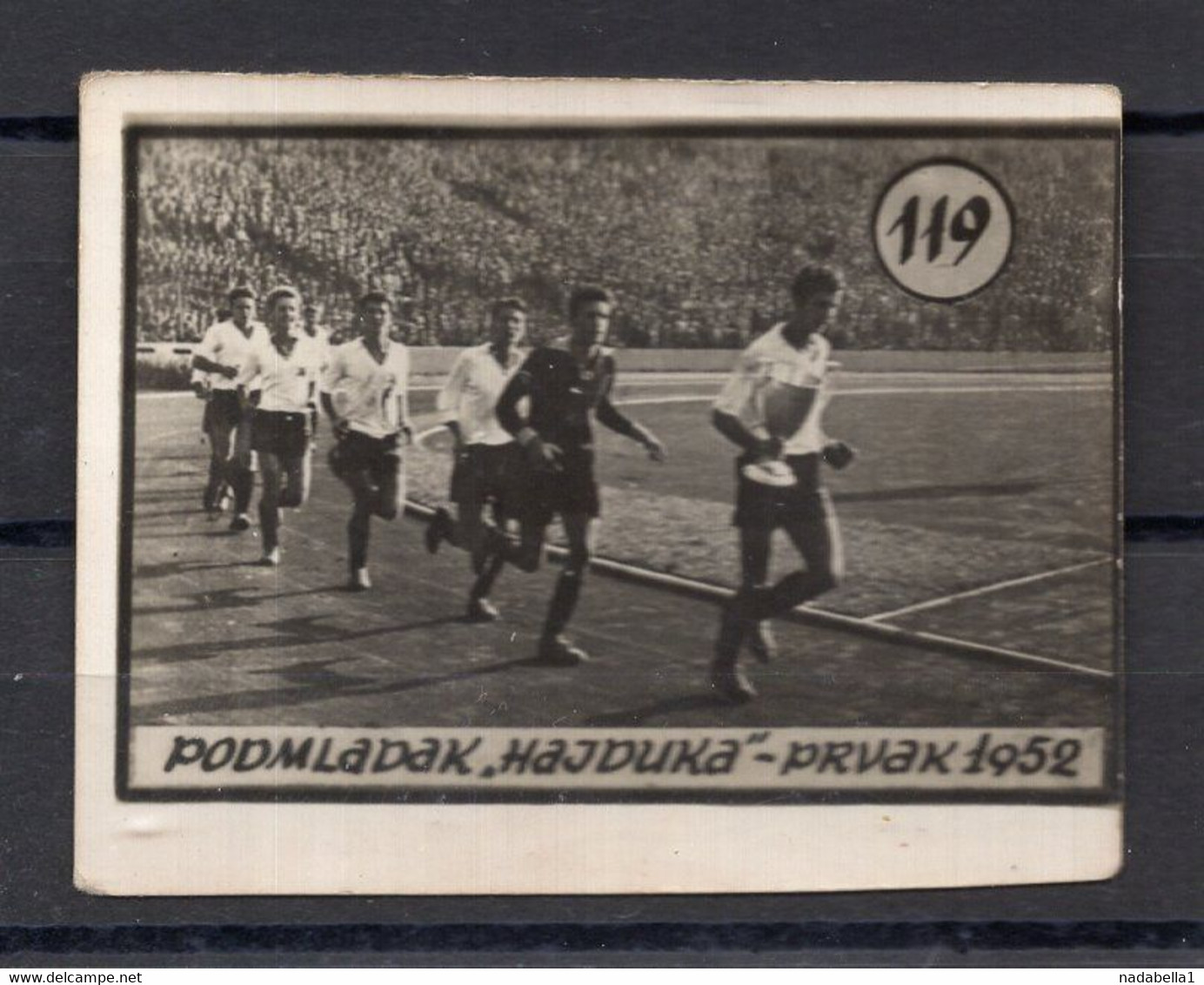 1952. YUGOSLAVIA,CROATIA,SPLIT,HAJDUK YOUTH TEAM,CHAMPIONS,VINTAGE FOOTBALL TRADING CARDS,6 X 4 Cm - 1950-1959