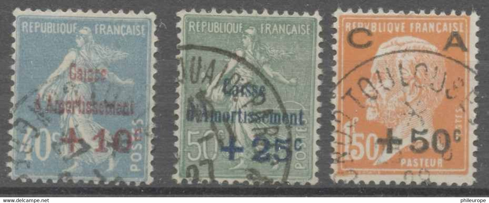 France (1927) N 246 à 248 Obt - Oblitérés