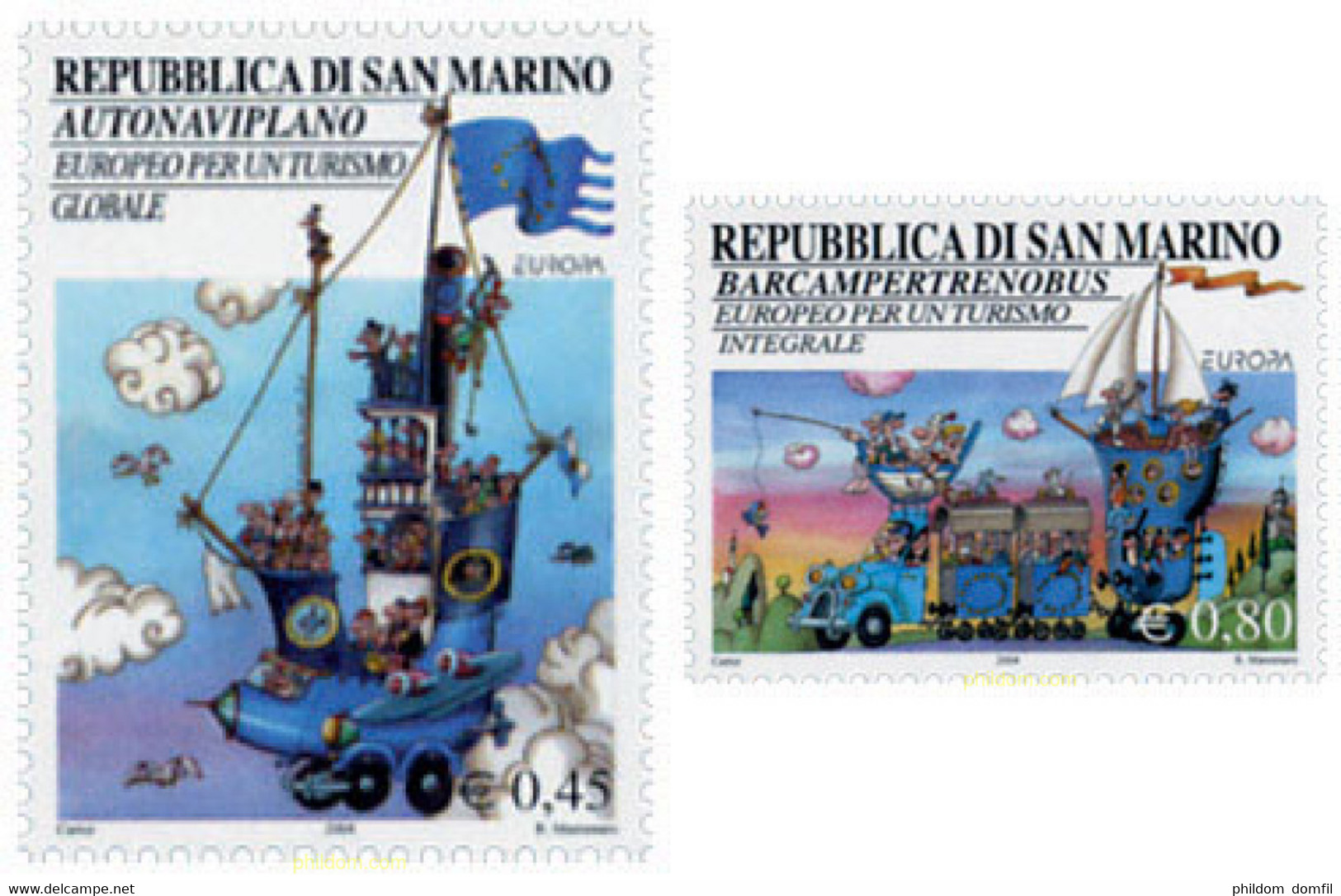 145813 MNH SAN MARINO 2004 EUROPA CEPT. VACACIONES - Usados