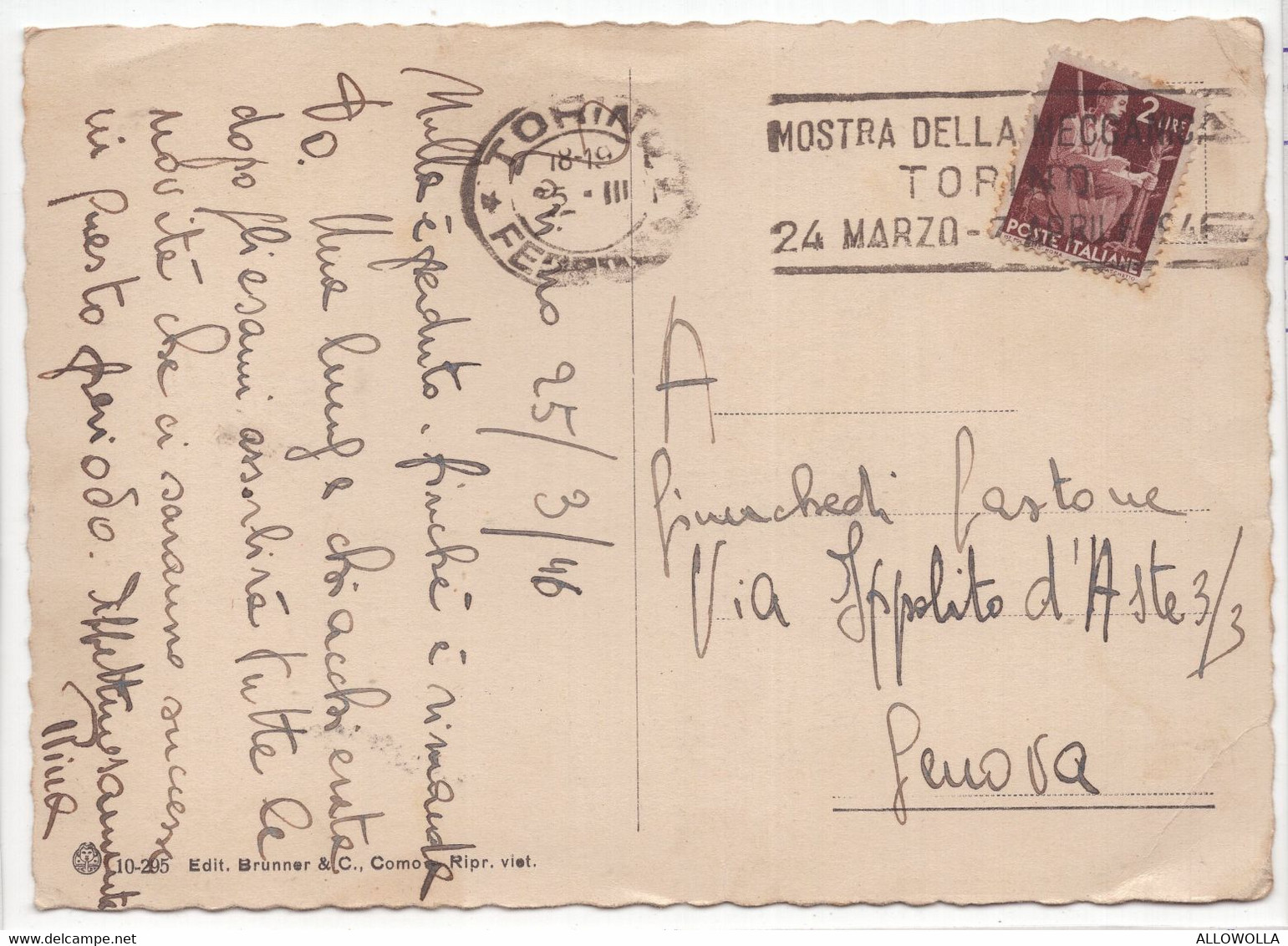 18695 " TORINO-PORTA NUOVA " TRAMWAY-VERA FOTO-CART. POST. SPED.1946 - Stazione Porta Nuova