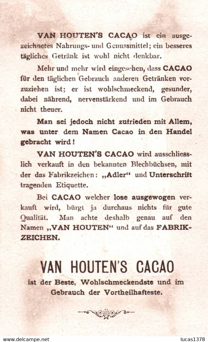 CHROMO  / VAN HOUTEN S CACAO / ENFANT ET CHEVRE - Van Houten