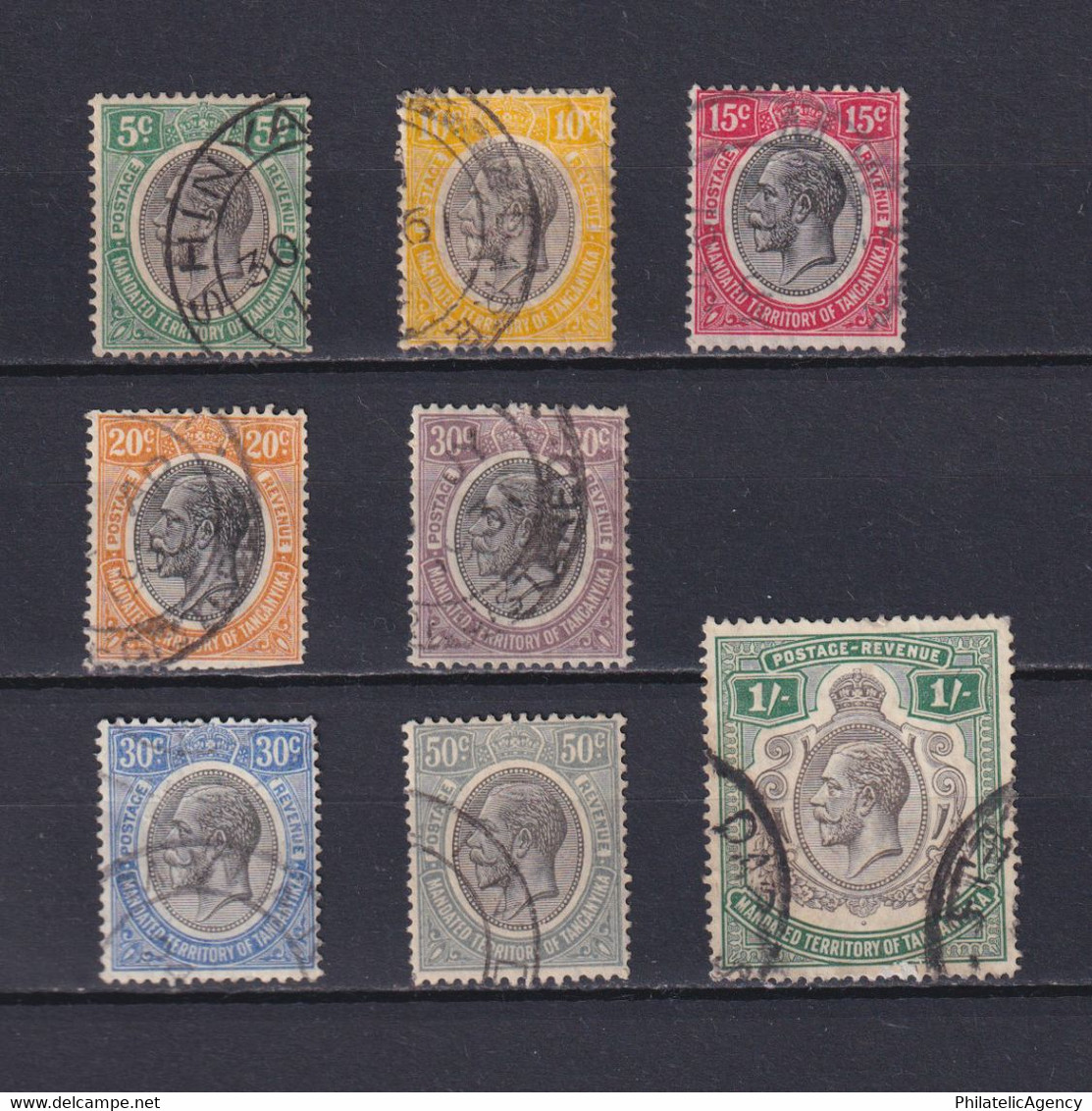 TANGANYIKA 1927, SG #93-102, Part Set, KGV, Used - Tanganyika (...-1932)