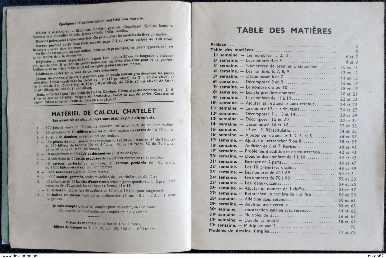 Chatelet / Crépin / Blanquet - Pour Apprendre Les NOMBRES - Éditions Bourrelier & Cie. - ( 1944 ) . - 0-6 Años