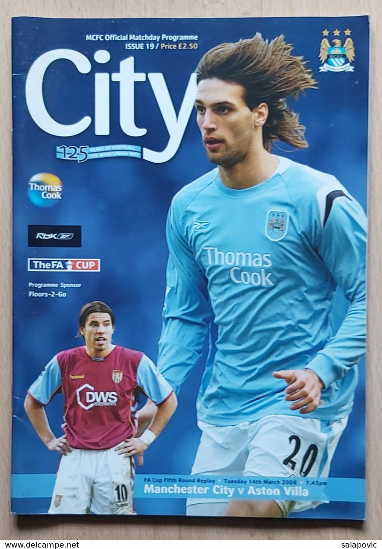 Manchester City Vs Aston Villa  England 2006 Football Match Program - Livres