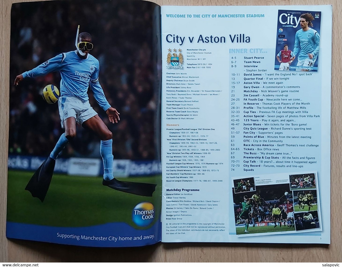 Manchester City Vs Aston Villa  England 2006 Football Match Program - Bücher